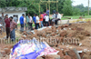 MCC demolishes Ganeshotsava Samithi bldg at Marakada for encroaching govt land
